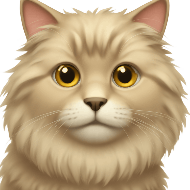 Tan fluffy cat emoji