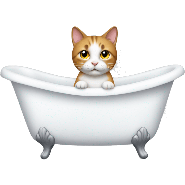 cat in a white bathtub emoji