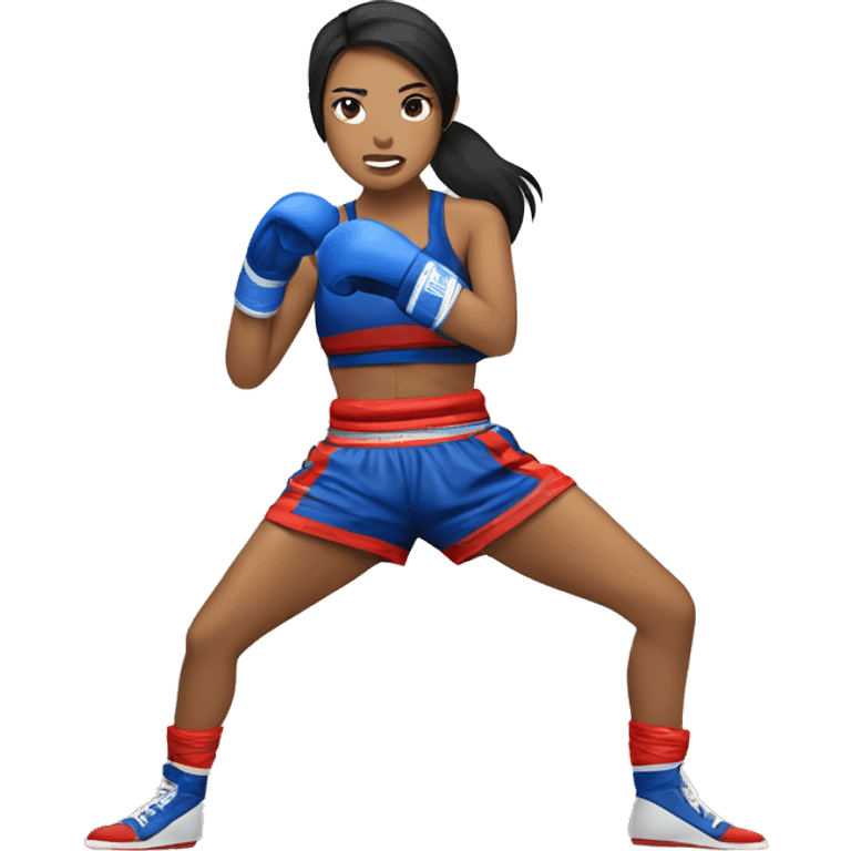 muay thai female emoji