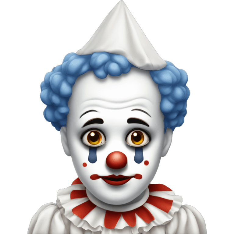 Sad clown Pierrot emoji