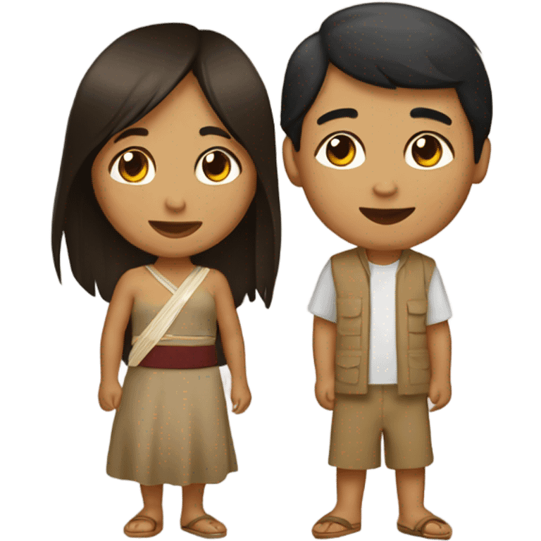 filipino girl with samoan boy  emoji