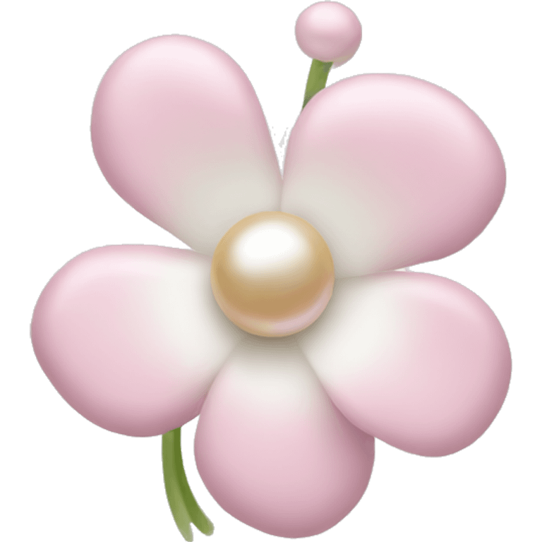 Pearl light pink flower emoji