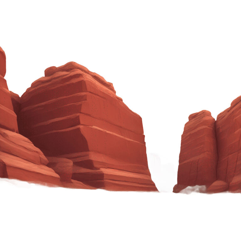 Red rocks emoji