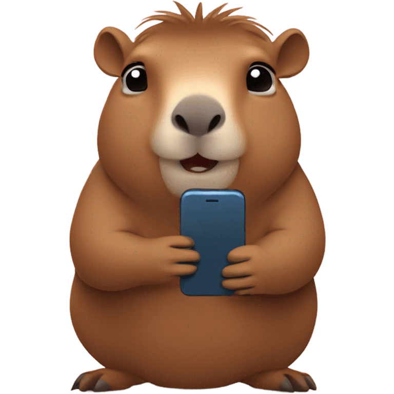 capybara takes video on phone emoji