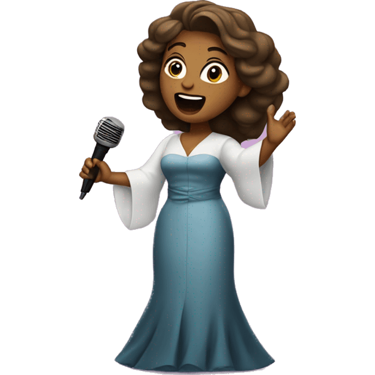 Opera singer singing on stage emoji