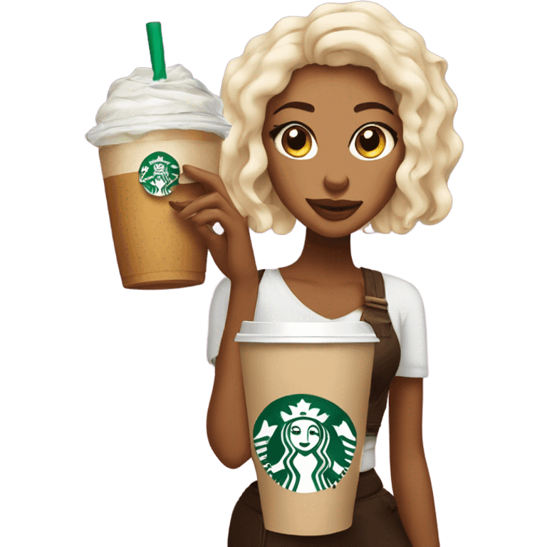 Doja Cat with Starbucks  emoji