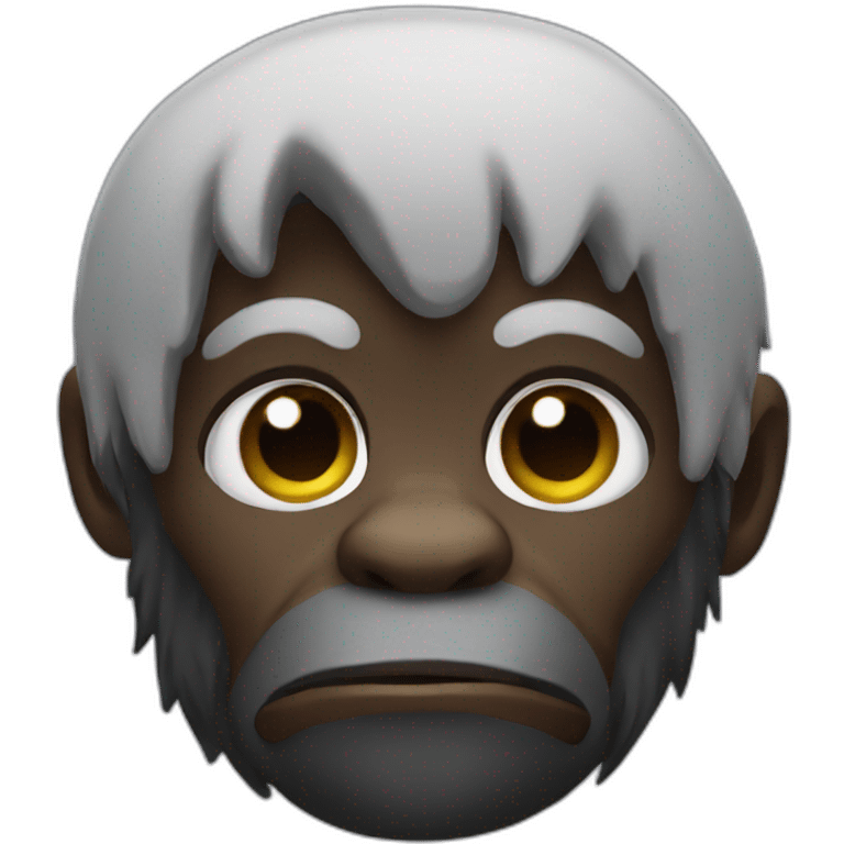 Lazy black ape person person emoji