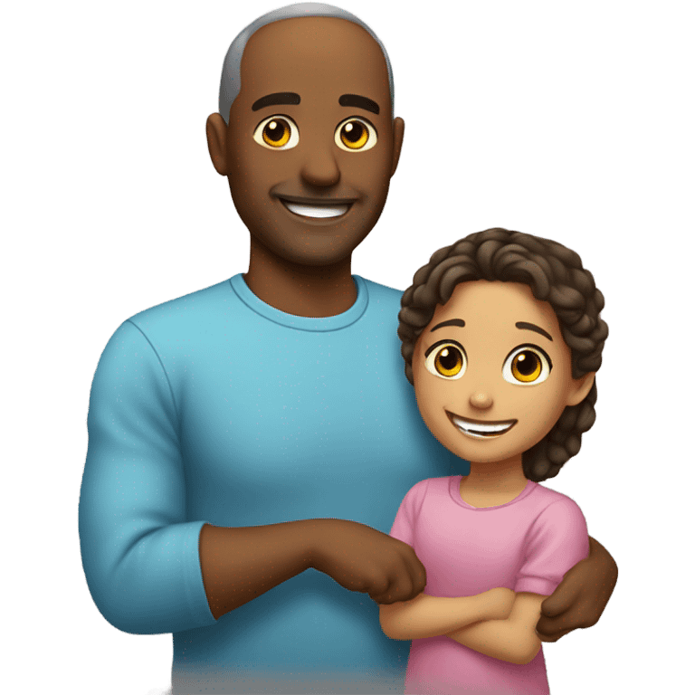 Dad and his daughter  emoji