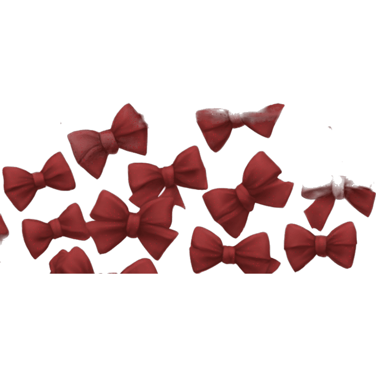 Dark red bows emoji