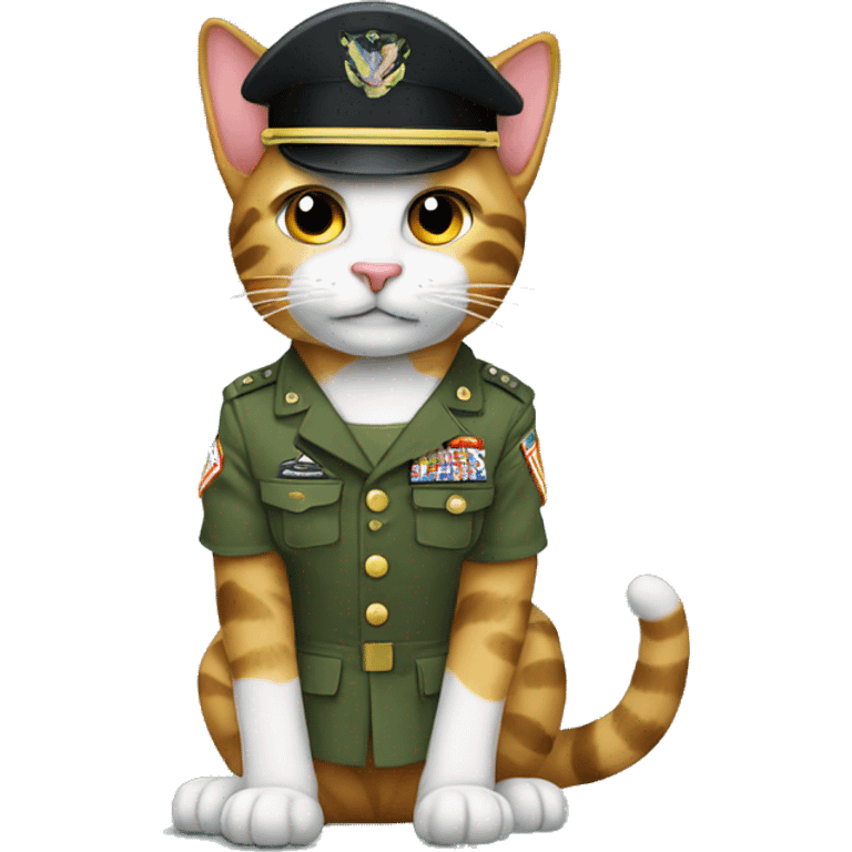 The military cat salutes emoji