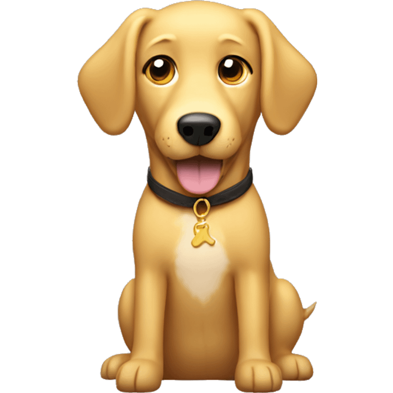 morph a golden dog with half up ears and a blonde guy emoji