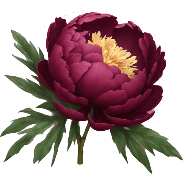 Burgundy peonie  emoji