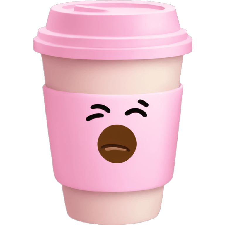 Pastel Pink coffee to go emoji