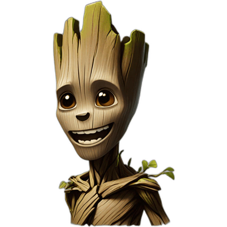 Groot mort de rire  emoji