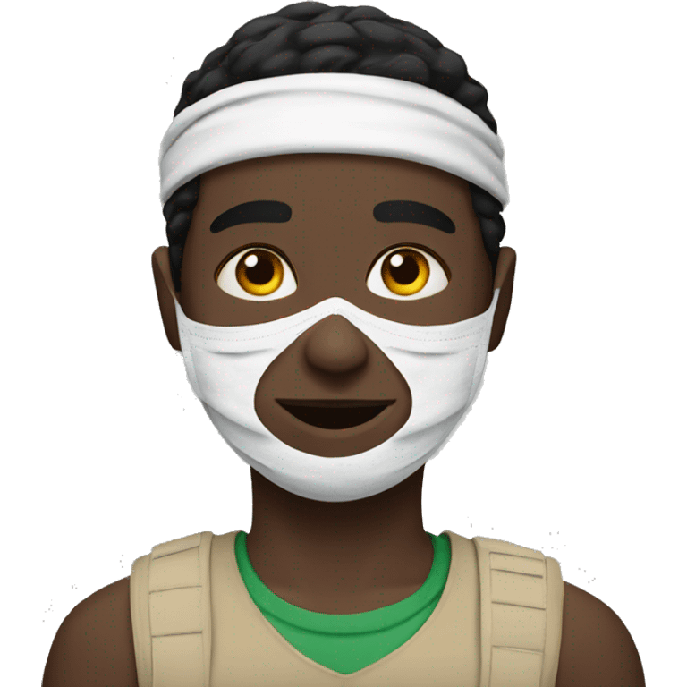 Face with face mask, palestine headband,boy, white boy,  emoji