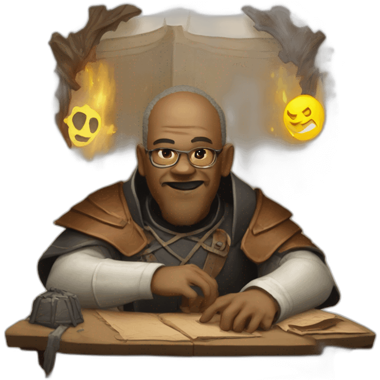 dungeon master in front of dm screen emoji