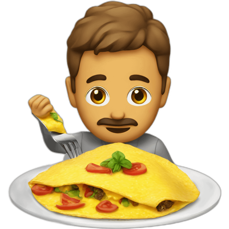 nacho eating an omelette emoji