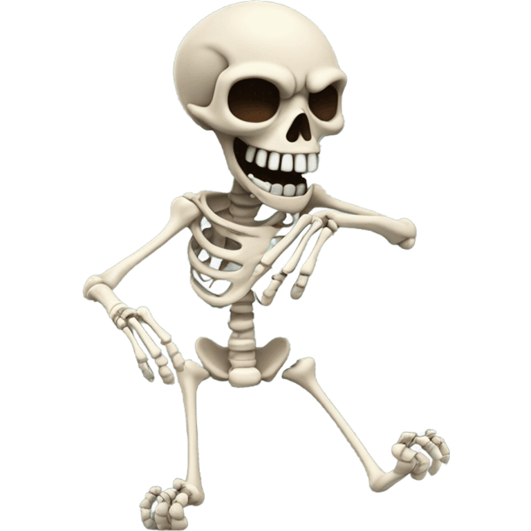 Skeleton going all freaky emoji