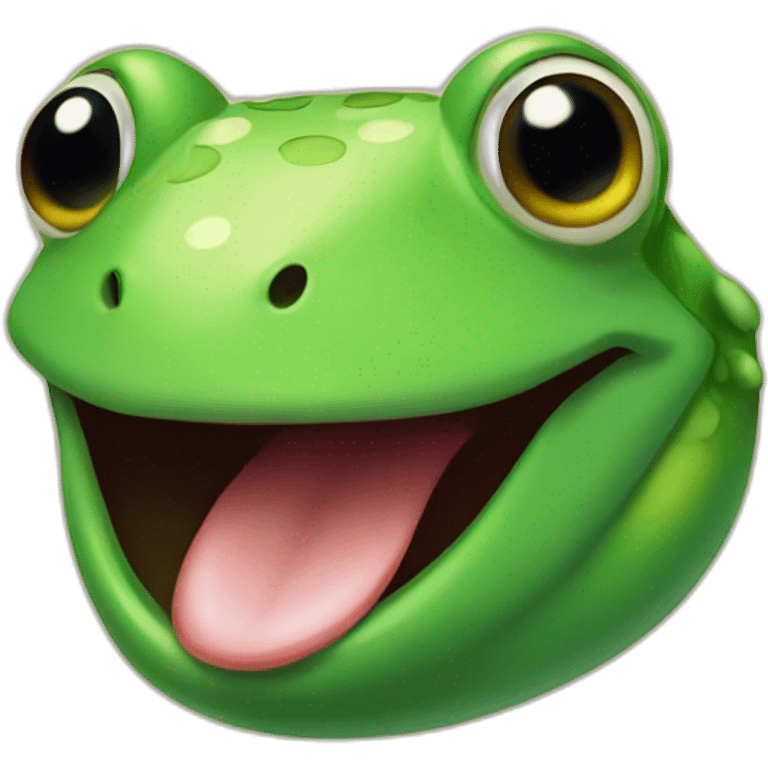 frog face with tongue emoji