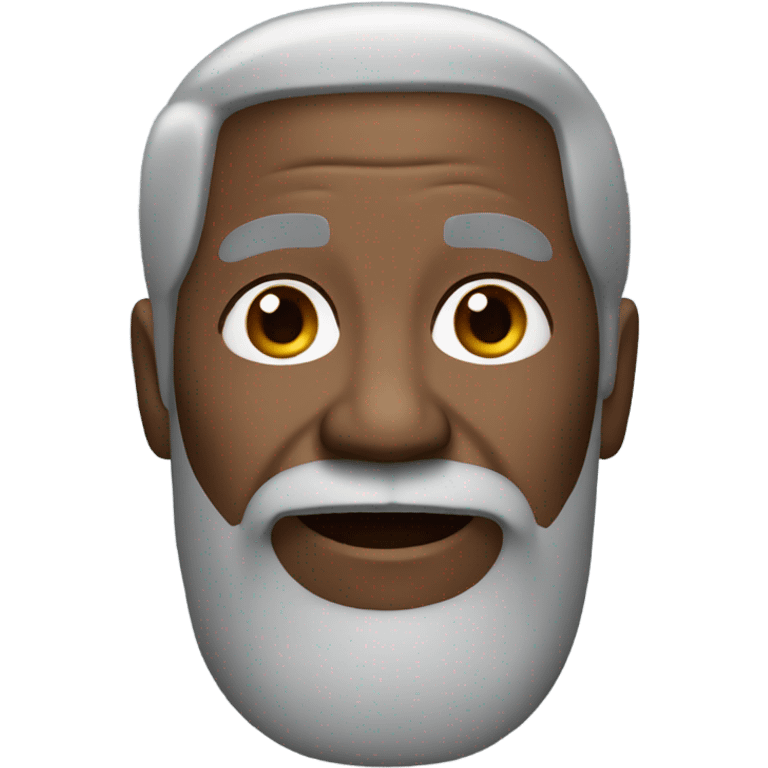 72 year old black man with black hair and gray beard emoji