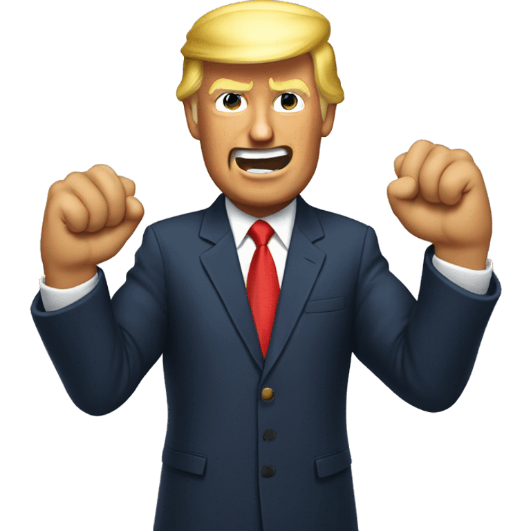 Donald trump making a fist emoji