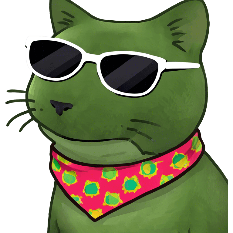 Cat with sunglasses emoji