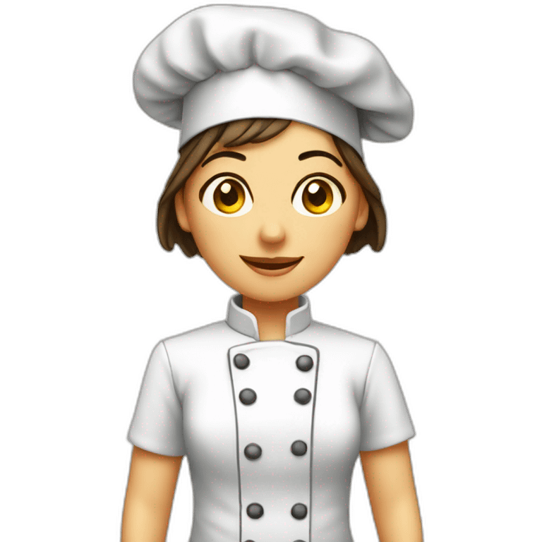 cocinera con gorro de chef emoji