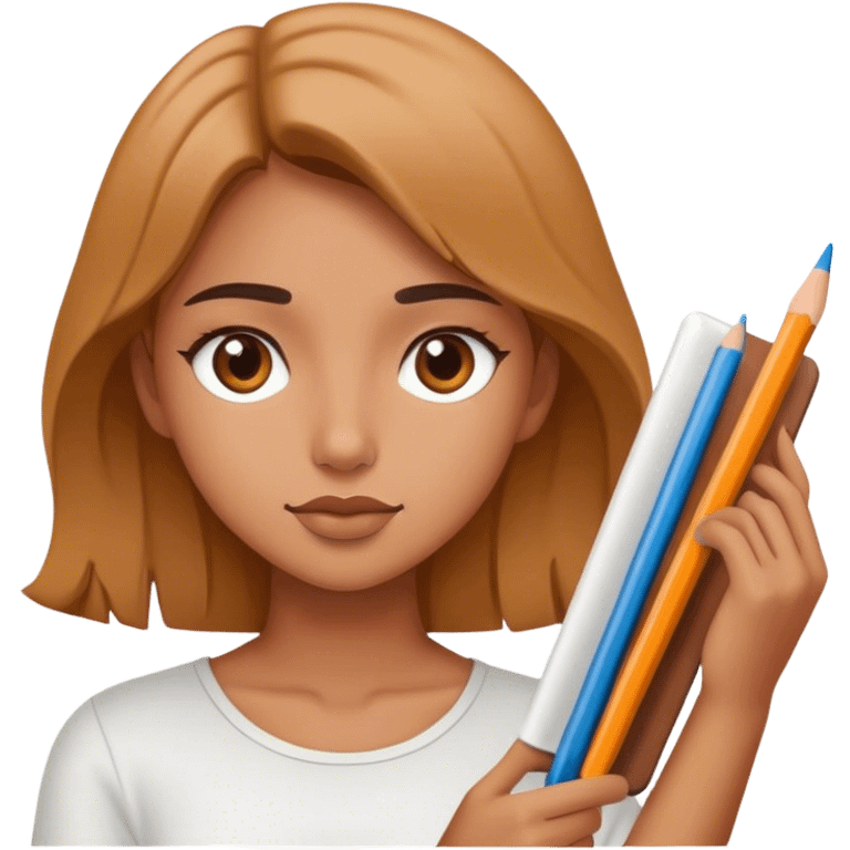 Artist girl of drawing  emoji