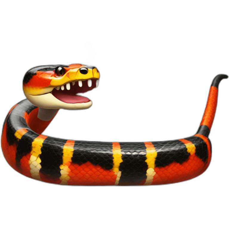 coral snake smoking cigarrete emoji