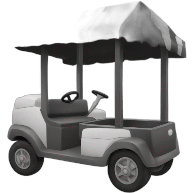 black and white cart emoji