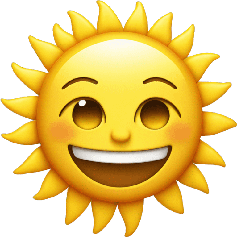 A happy sun emoji emoji