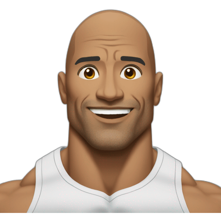 The rock qui fait des tractions  emoji