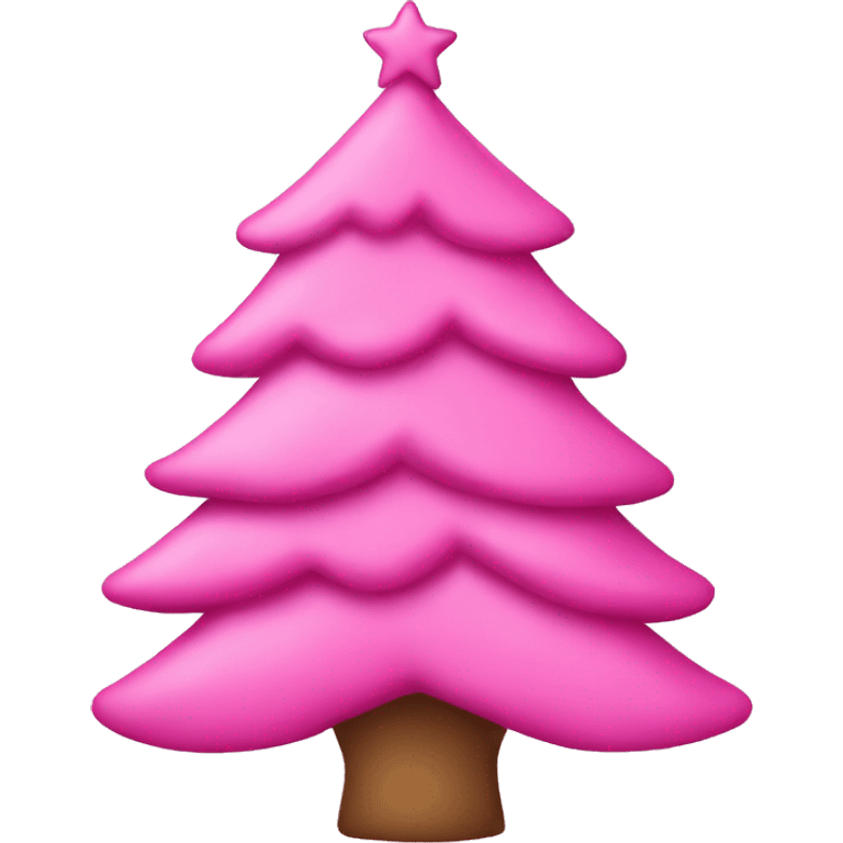 Pink Christmas tree emoji