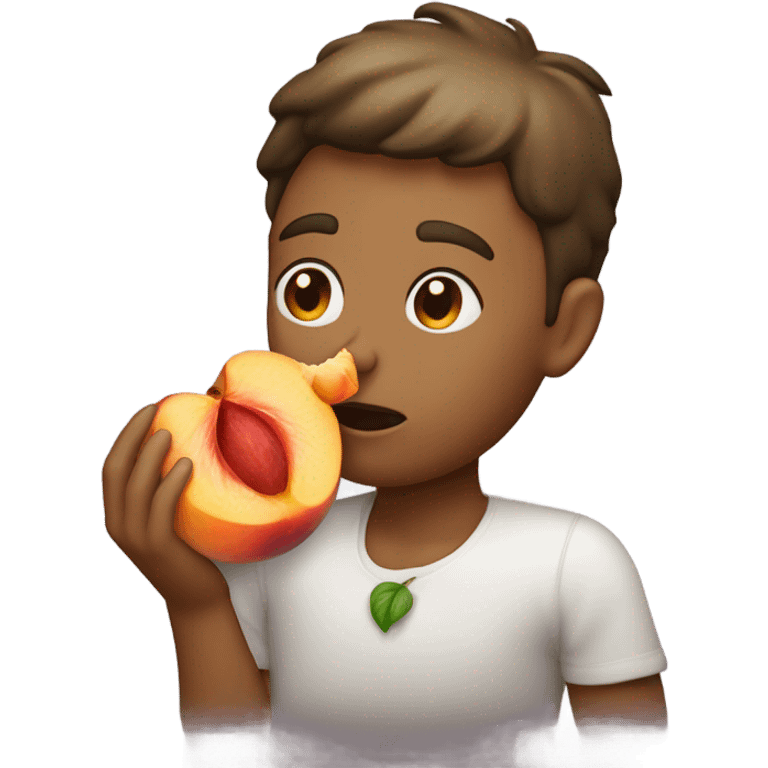 Eat peach emoji