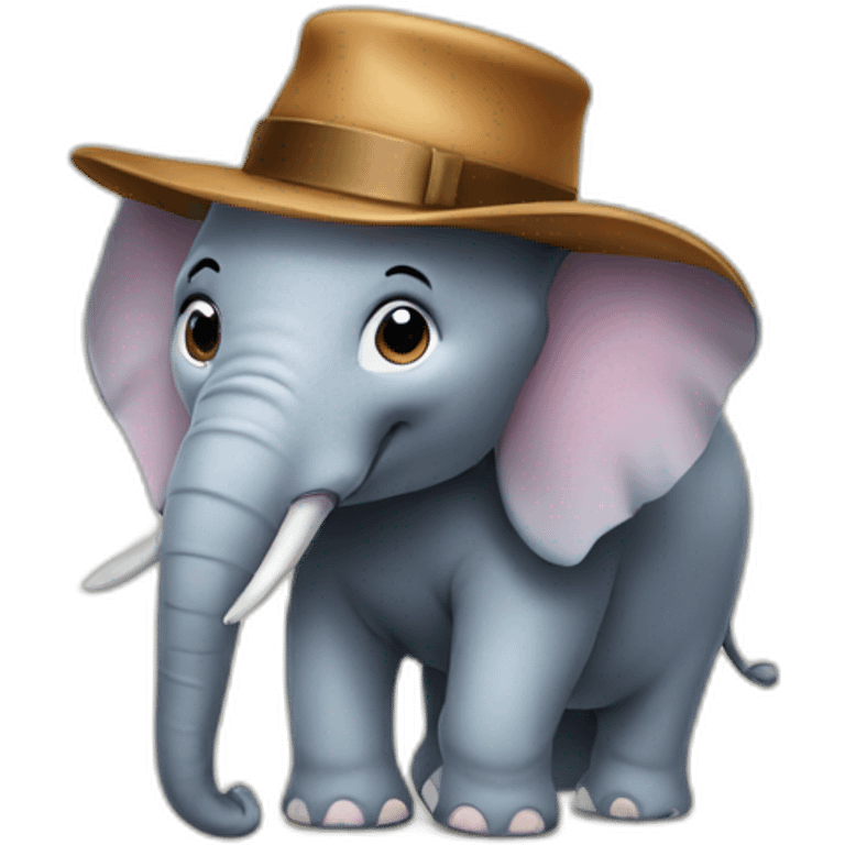 elephant with hat emoji