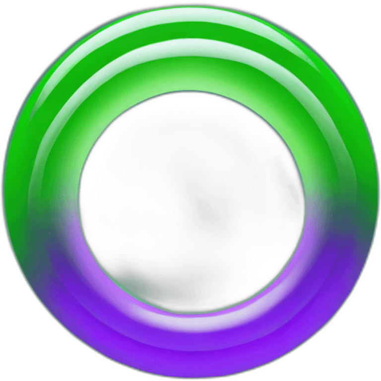 green planet,purple rings emoji