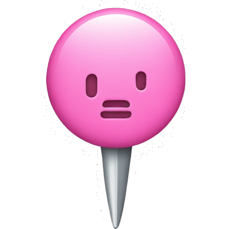 Pink push pin emoji