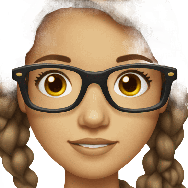 Jessica alba with glasses and brown hair  emoji