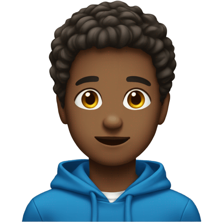 My son with a blue hoodie on emoji