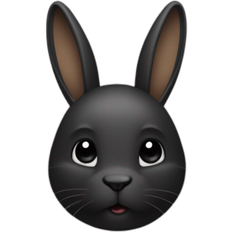 lapin noire sur un fusée emoji