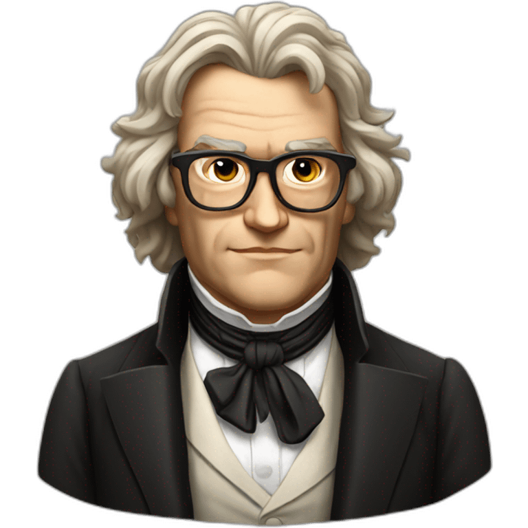 Beethoven with modern glasses emoji