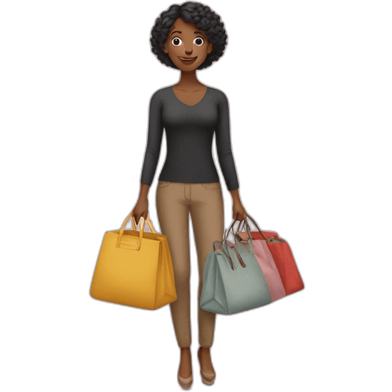 woman with bags emoji