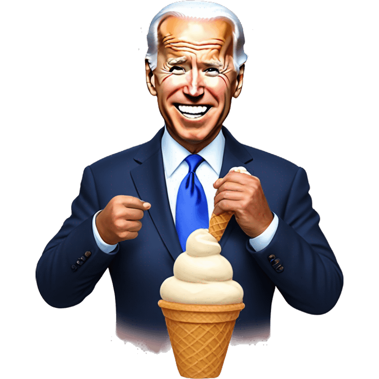 joe biden ice cream eat emoji