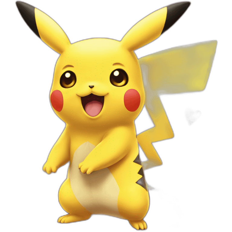 Pikachu coeur emoji