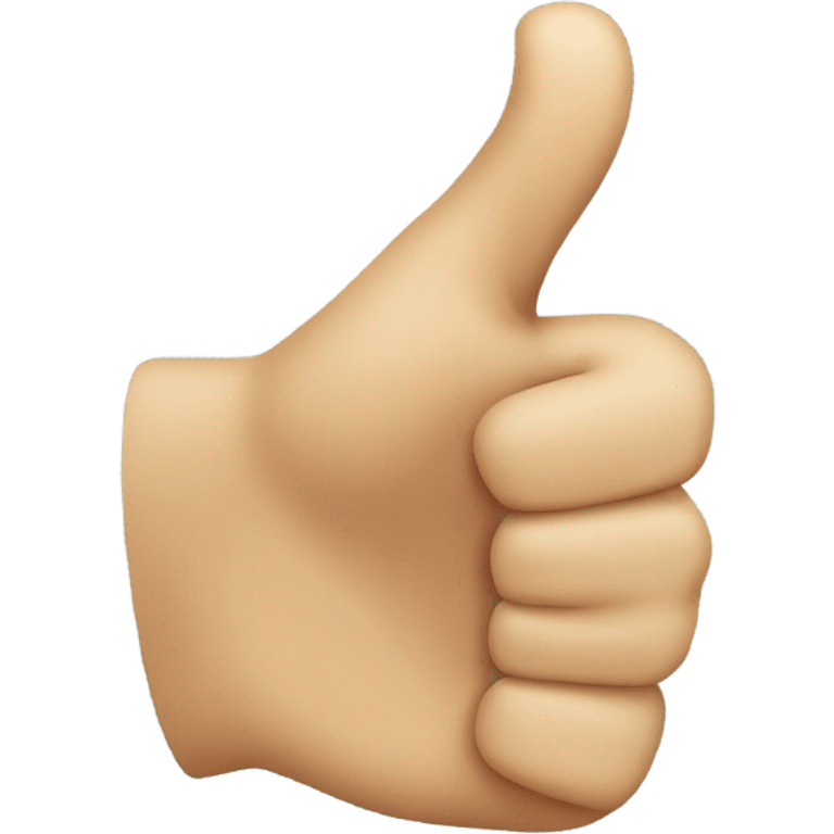 Thumbs up but the thumb is bent  emoji