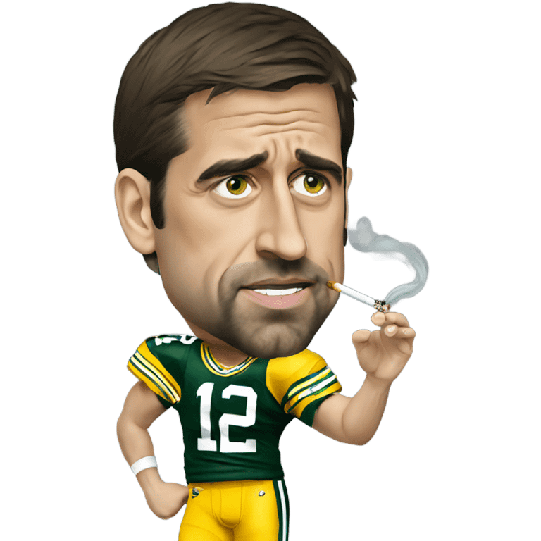 Aaron rodgers smoking a cig  emoji