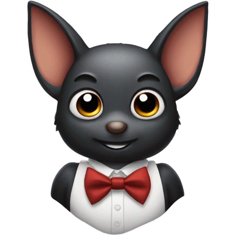 Bat wearing a bowtie emoji