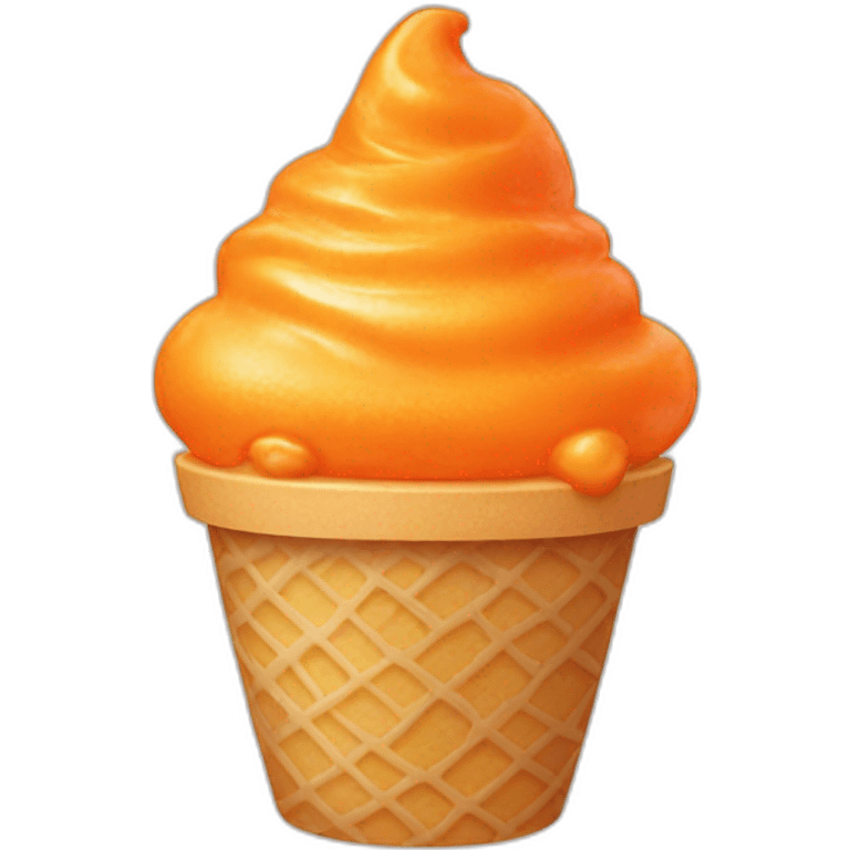 Orange ice cream  emoji