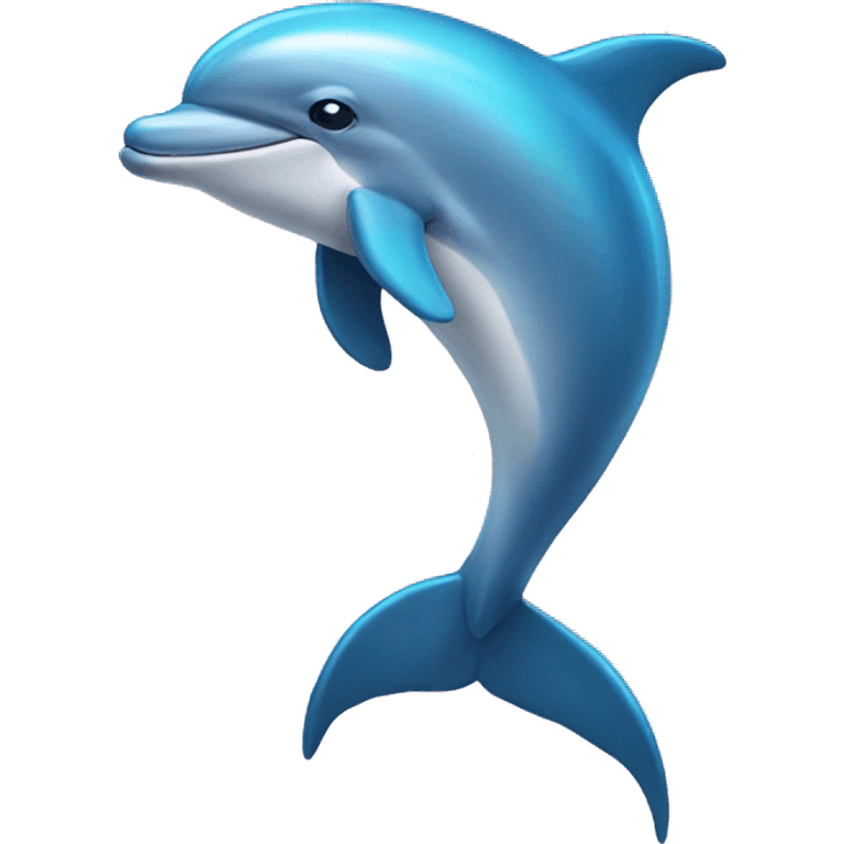 Dolphin wearing a bow on his tail emoji