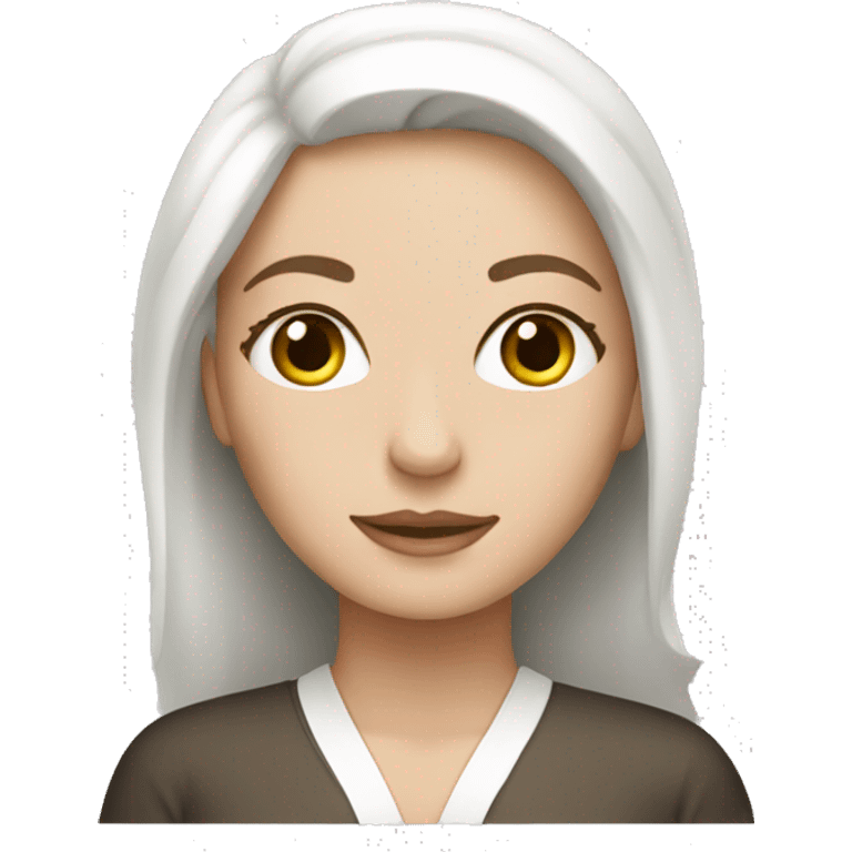 White girl in spa  emoji